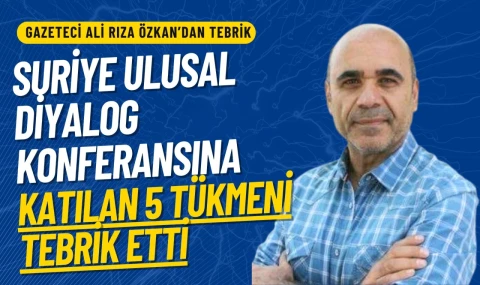 Gazeteci Ali Rıza Özkan tebrik etti!